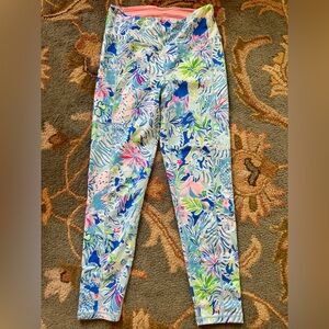 Euc Lilly Pulitzer M Medium Leggings Lion Around print coastal blue